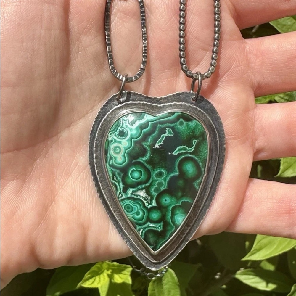Malachite Heart Necklace